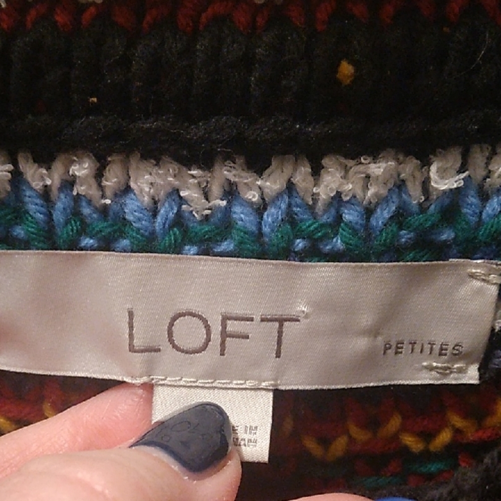 LOFT Multicolor Knit Sweater - Picture 2 of 7